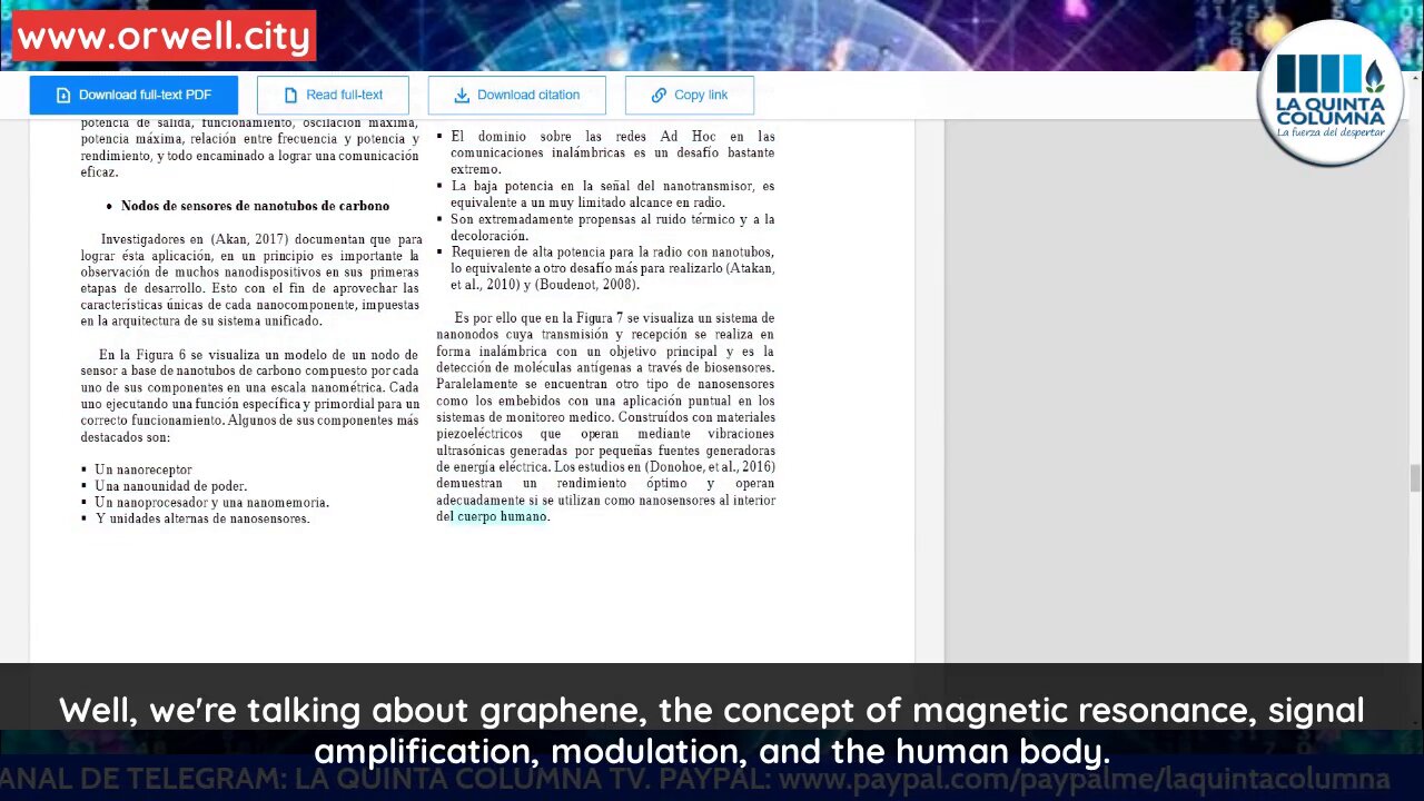 La Quinta Columna discusses study on the properties of graphene