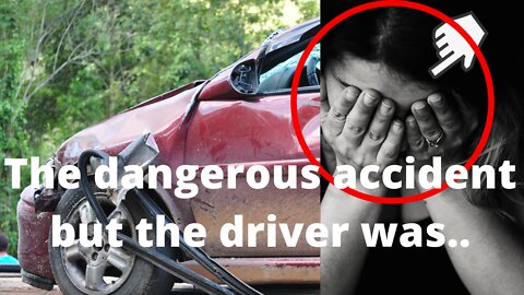 The dangerous road accident but driver was...😱😱😱