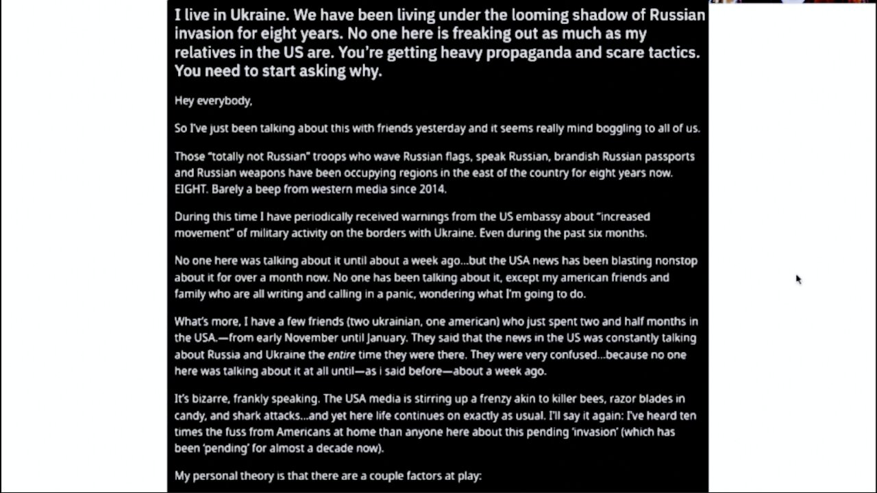 "NO RUSSIAN INVASION IN UKRAINE" - UKRAINE RESIDENT