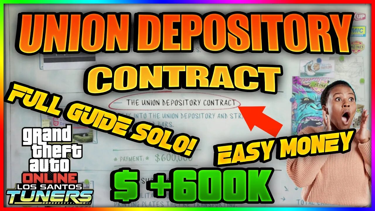 GTA 5 Online Union Depository Contract Fastest Solo Guide (2x $ & RP 600k)