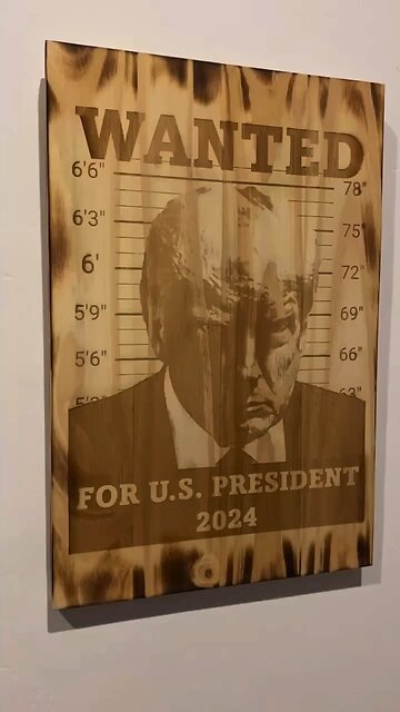 Trump Wanted For President Wooden Poster