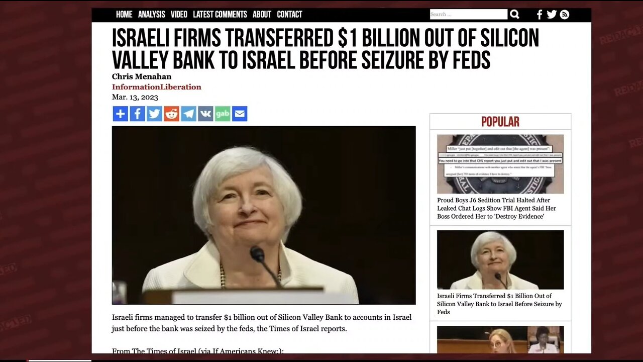 Don't tell the peasants about the bank collapse, but tell Israel!