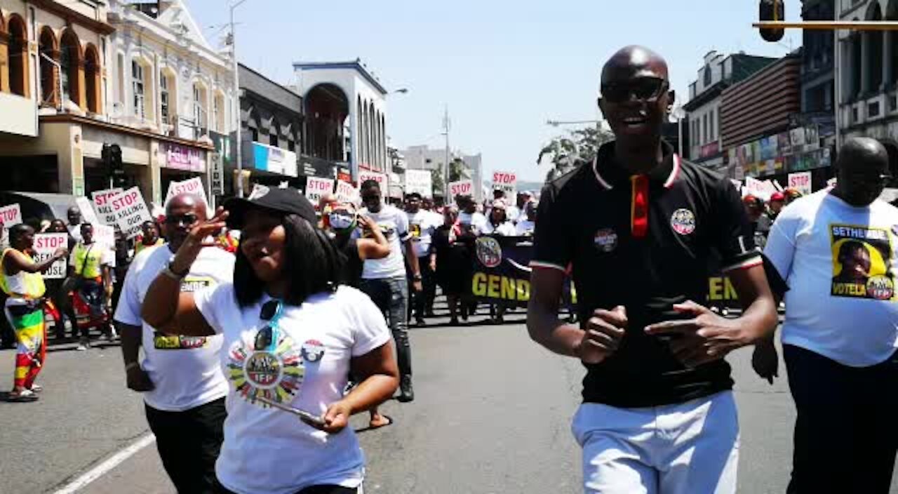 SOUTH AFRICA - Durban - IFP's Gender Based Violence march (Videos) (ePr)