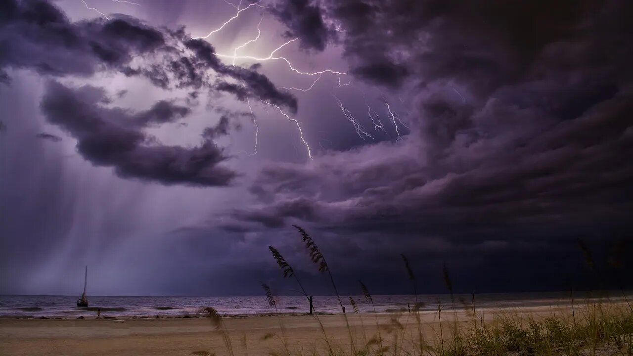 ASMR Epically Heavy Thunderstorm with Light Rain to Fall Asleep Fast