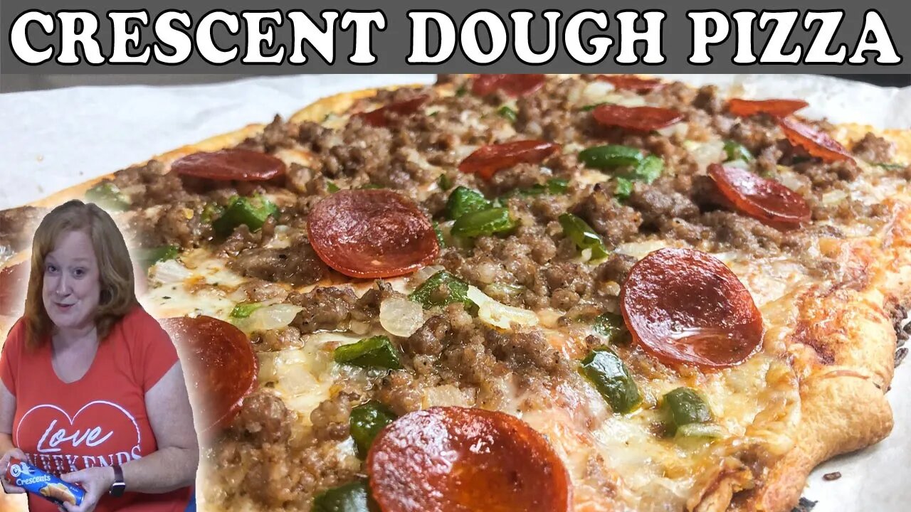 CRESCENT DOUGH PIZZA | Using Crescent Roll Dough to Make Pizza | Cook with Me Pizza