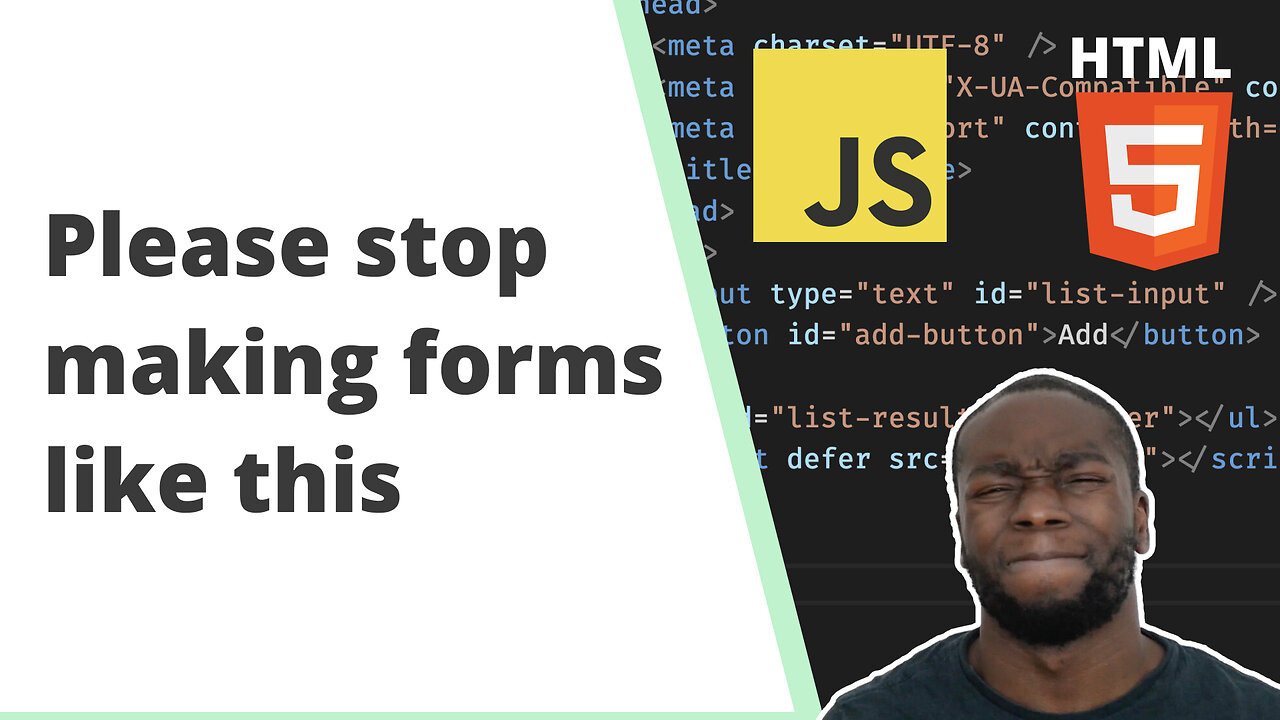 Please stop making forms in Javascript like this!