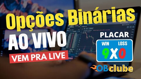 IQ OPTION E BINOMO - Operando Opções Binárias ao Vivo - 9X0