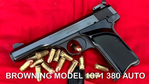 Browning model 1071 380 auto pistol at the range 1910