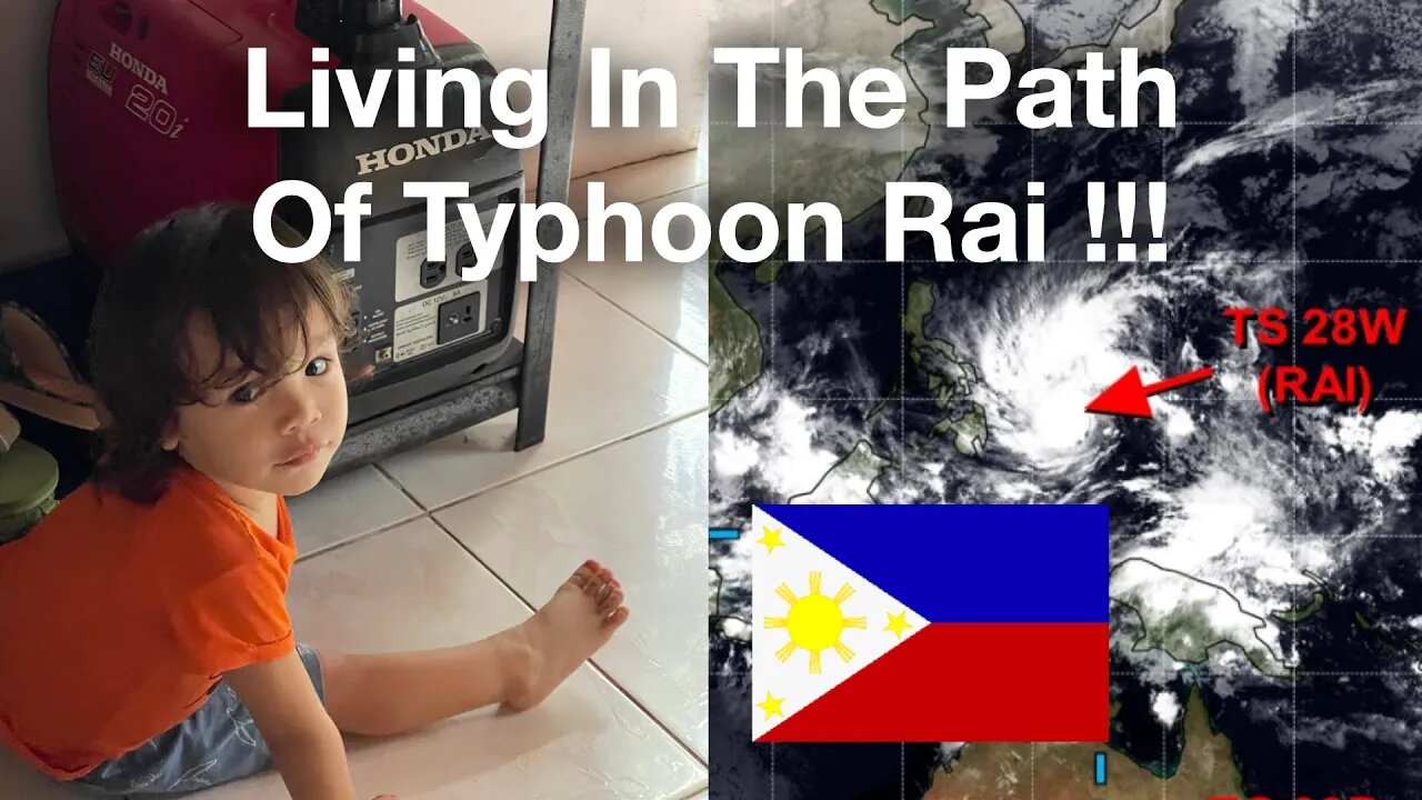 Typhoon DIRECT HIT TOMORROW? "Rai" Our Home Projected 2 Miles From The Path!