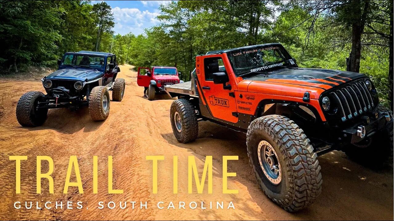 Getting the Flatbed JKU on the trails - Gulches ORV park, Waterloo, SC