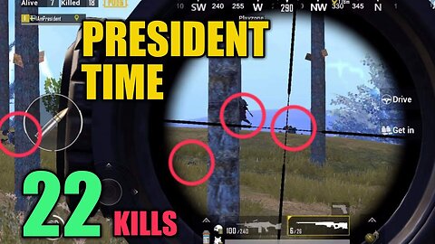 President landing in Military Base | SOLO SQUAD | 22 KILLS | PUBG Mobile