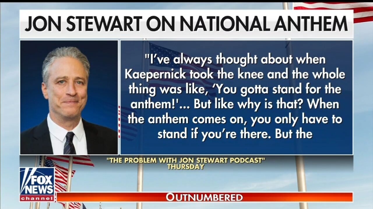 Jon Stewart Doesn’t Understand Why We Stand For National Anthem At Games