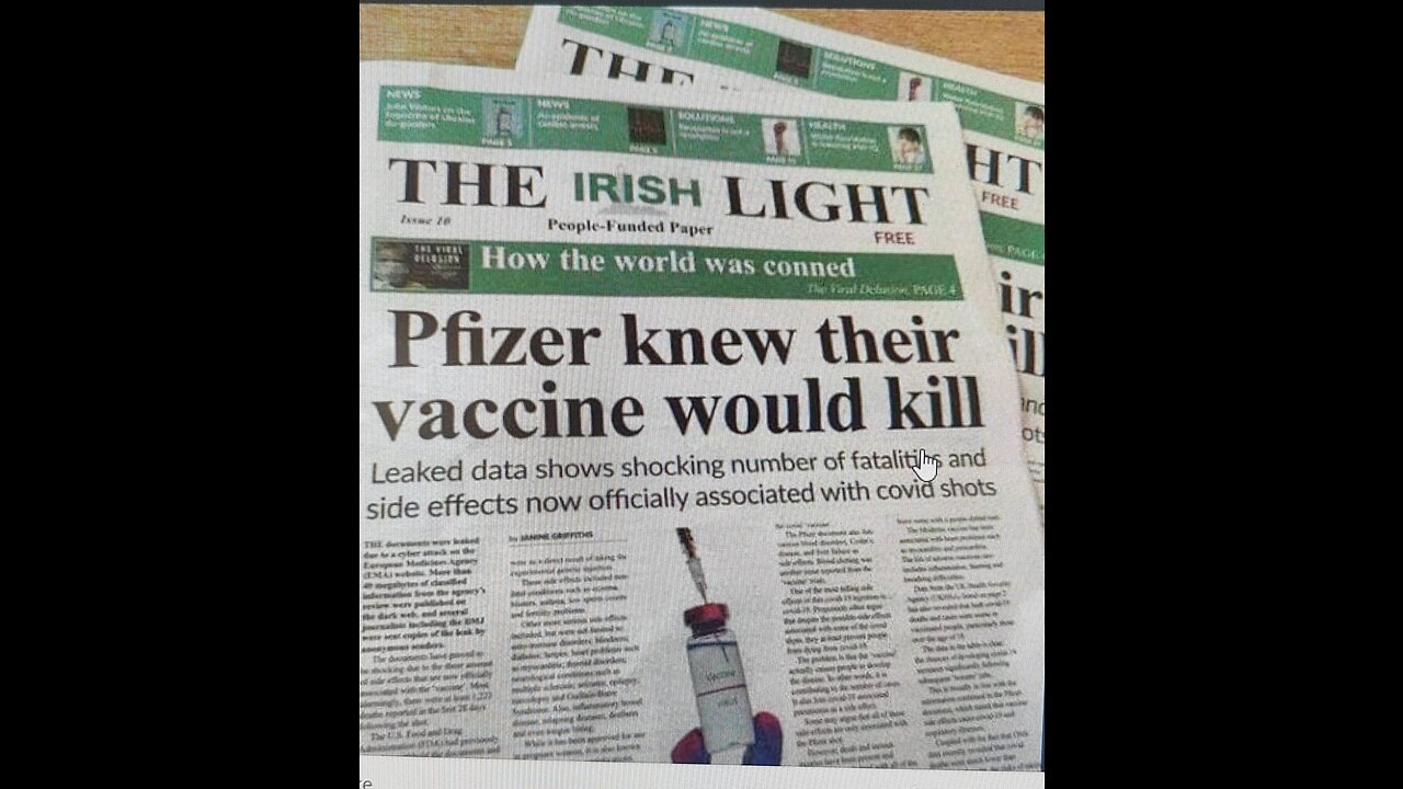 Did The Irish Light newspaper show that Pfizer knew that its COVID-19 vaccine would kill people who took it?!