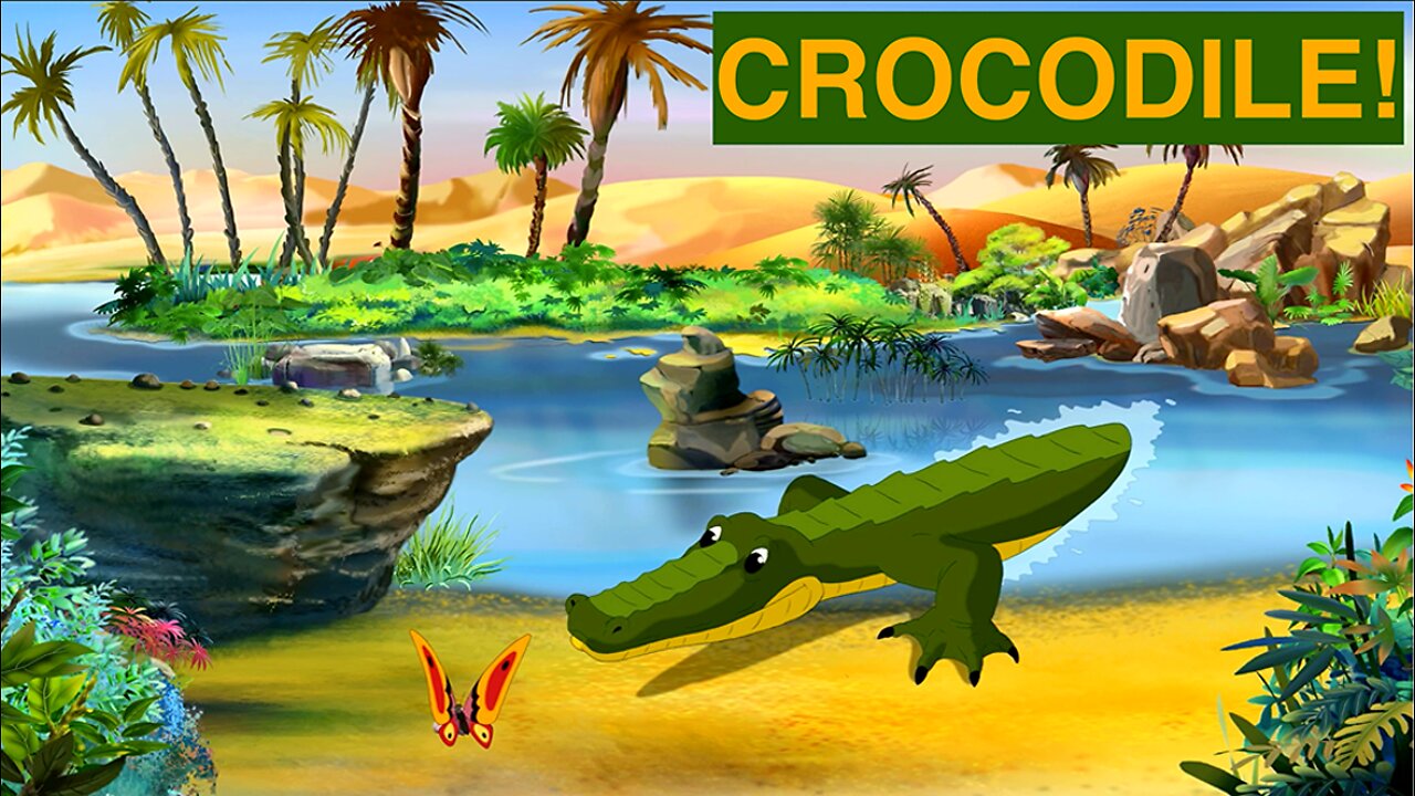 Crocodile Cartoon - Animal Cartoon for Kids - Children Learning Cartoon - Cartoon