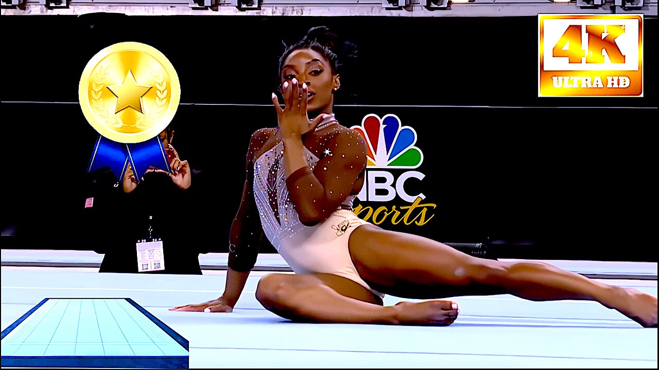 Simone BILES🇺🇸🥇Floor AA 2024 U.S Championships *7.1 D Score!* (NBC.4K)