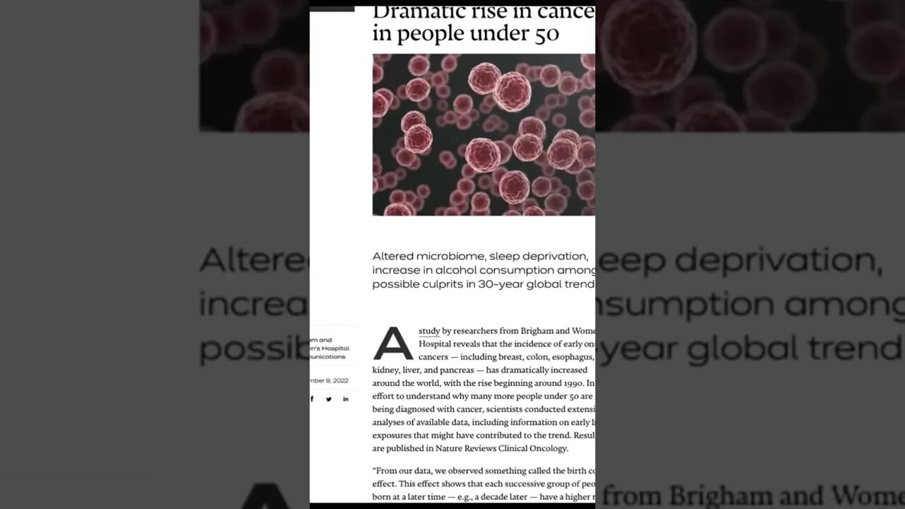 GLOBAL INCREASE IN CANCER #health #news #shorts #cancer
