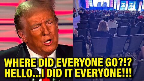 Trump VISIBLY CONFUSED by HALF-EMPTY Room, BLURTS OUT Confession in Speech