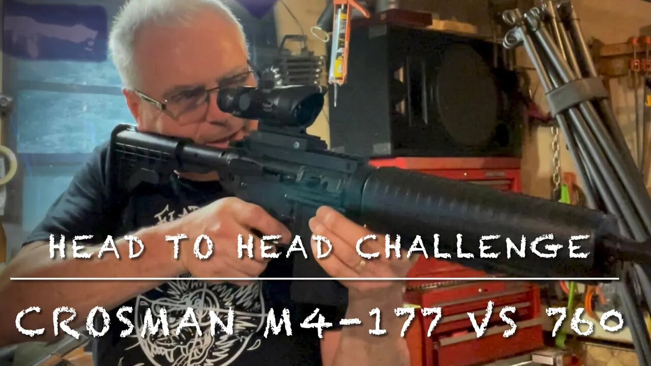 Head to head challenge, the rematch! Crosman M4-177 with “trijicon ACOG” vs. Crosman 760 (the champ)