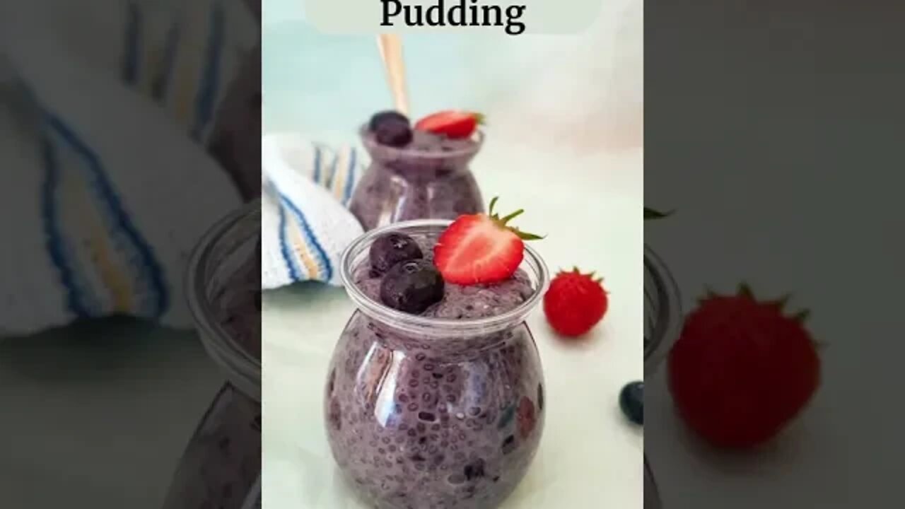 Vegan Blueberry Chia Seed Pudding #shorts