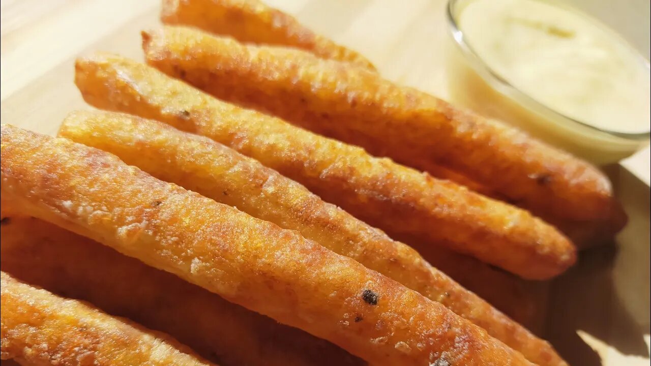 Perfect Potato Sticks With Cheese Dip l Easy Potato Snack Recipe l