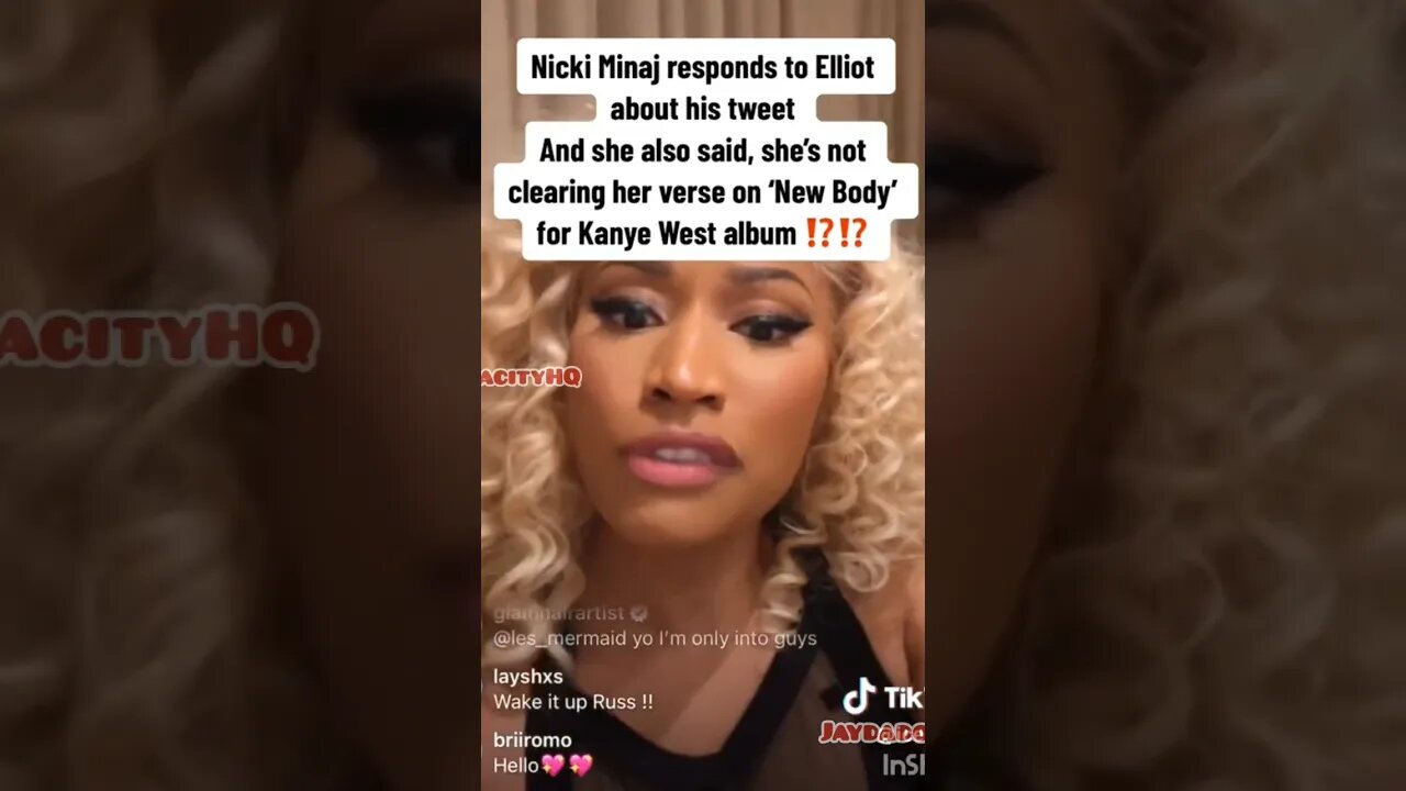 Nicki Minaj flames 🔥 Elliott Wilson and addresses Kanye West!!! 👀