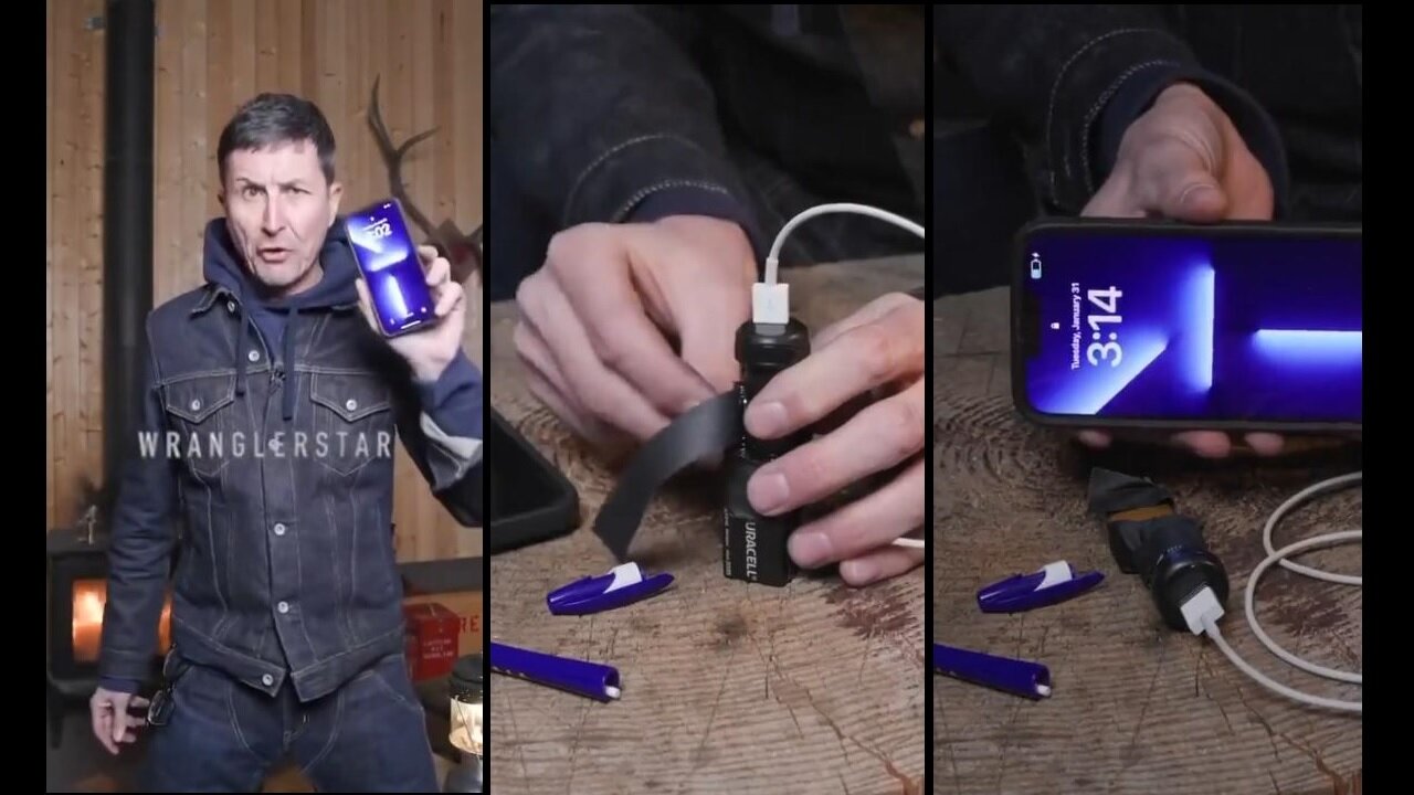 đź’ĄCHARGE MOBILE PHONE w/ No Electricity Like US Forest Firefighters Do in the Wilderness