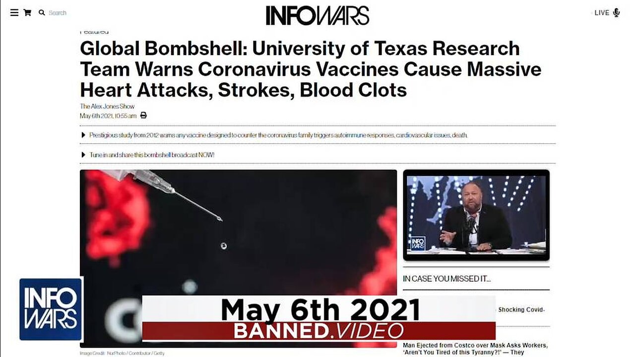 The COVID Shots Would Cause Strokes: #AlexWasRight