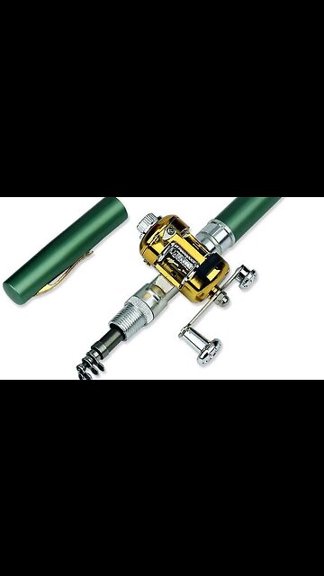 Mini Telescopic Fishing Rod Pen Shape With Fishing Reel