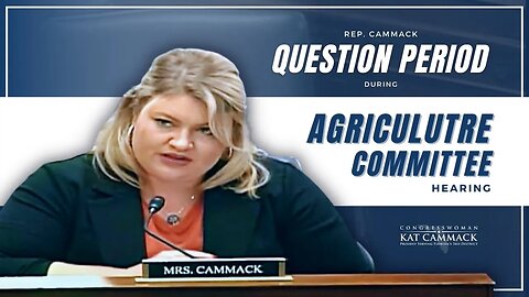 Rep. Cammack Question Period During Agriculture Committee Hearing September 23