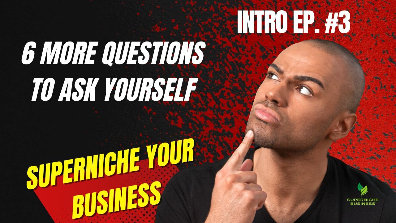 Superniche intro ep. #3: 6 More Important Questions to Ask Yourself