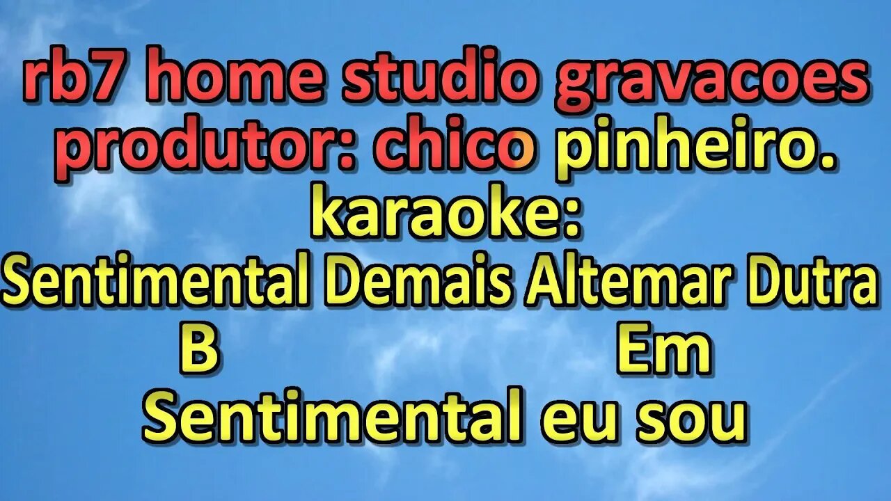 Altemar Dutra Sentimental Demais karaoke playback 2