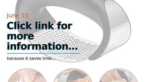 Click link for more information Garlic Press, Upgrade Garlic Mincer Stainless Steel Garlic Pres...