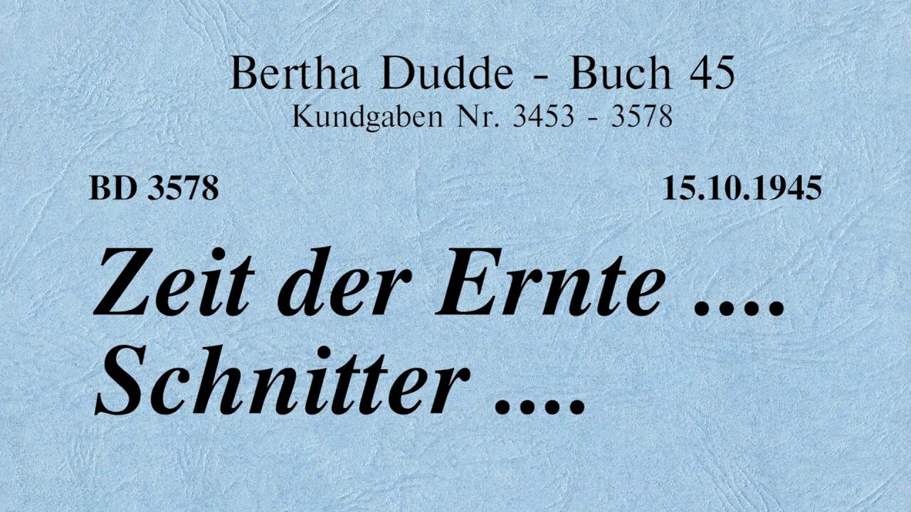 BD 3578 - ZEIT DER ERNTE .... SCHNITTER