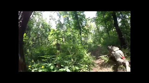 💢 Fire contact of Russian special forces in a wooded area, near Severodonetsk.