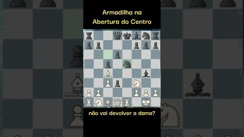 ARMADILHA NO GAMBITO DO CENTRO NÃO VAI DEVOLVER A DAMA?