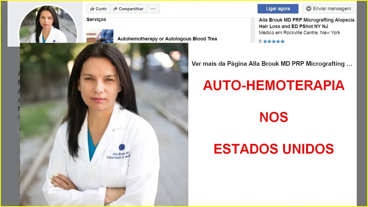 Dra. Alla Brouk, Estados Unidos, aprendeu a Auto-hemoterapia com seus pais, que também são médicos.