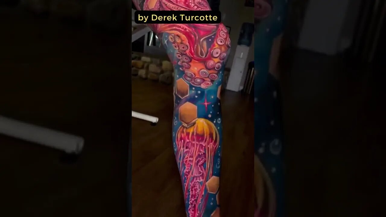 Stunning Tattoo by Derek Turcotte #shorts #tattoos #inked #youtubeshorts