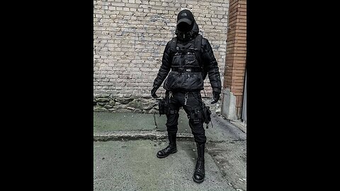 Mysterious Man in Black Fatigues in Laredo, Texas