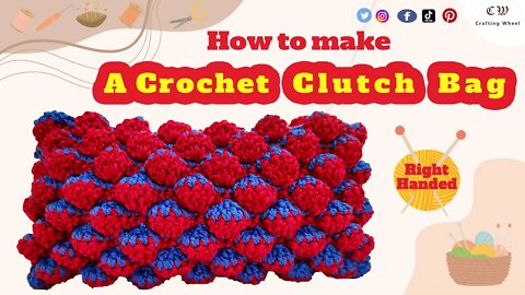 How to make a crochet purse ( Right - Handed ) - crafting wheel.