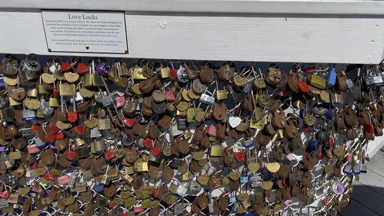 Love Locks Long Beach harbor