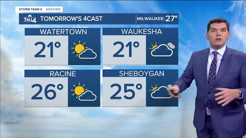 Lows drop back into the single digits tonight, sunny Tuesday expected