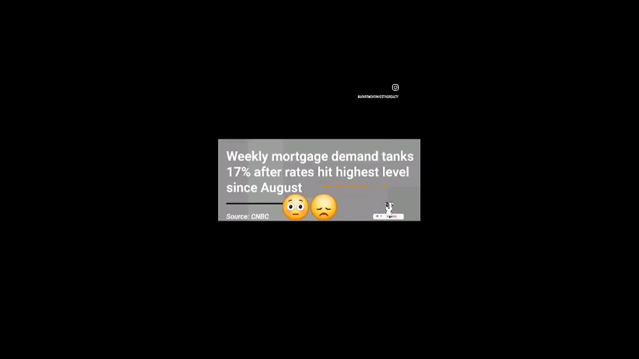 Mortgage Demand Tanks ⬇️⏬️🙃