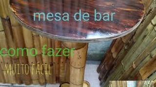 como fazer mesa de bar ou café @bambu total