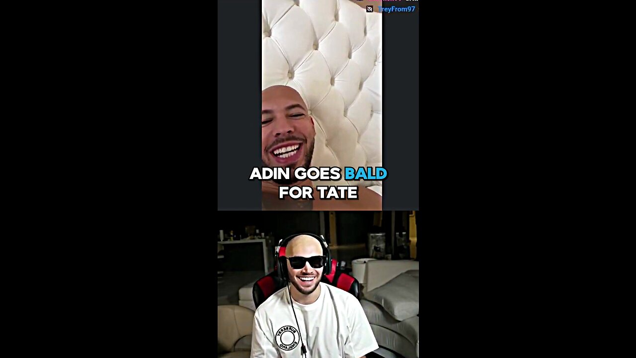 Adin Ross Goes Bald For Andrew Tate