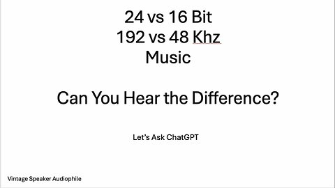 High Res Music - Can You Hear the Difference?