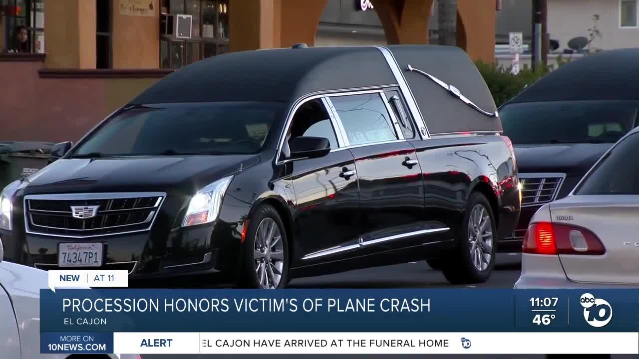 Procession honors victims of El Cajon Plane crash