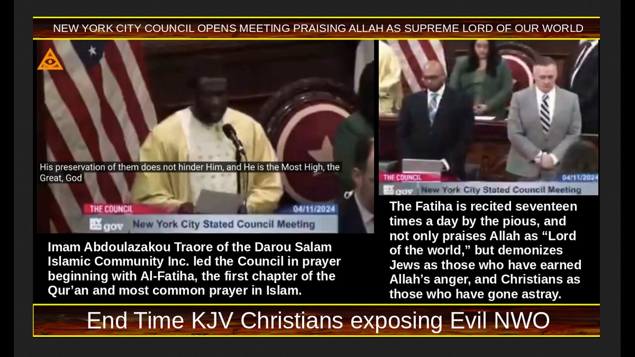 NEW YORK CITY COUNCIL OPENS MEETING PRAISING ALLAH AS SUPREME LORD OF OUR WORLD