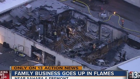 Family business burns weeks after son involved in motorcycle crash