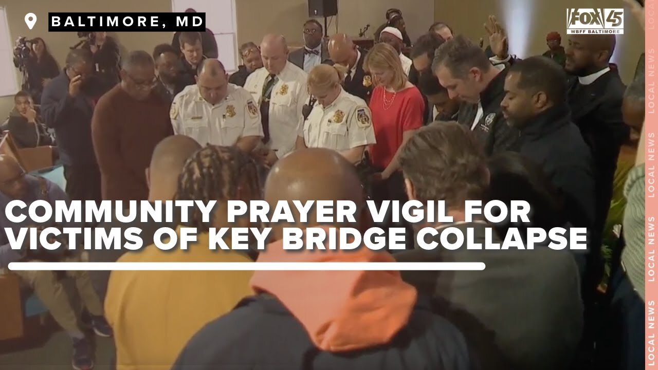 A Baltimore community gathers after tragic Key Bridge collapse; "500 feet from my church"