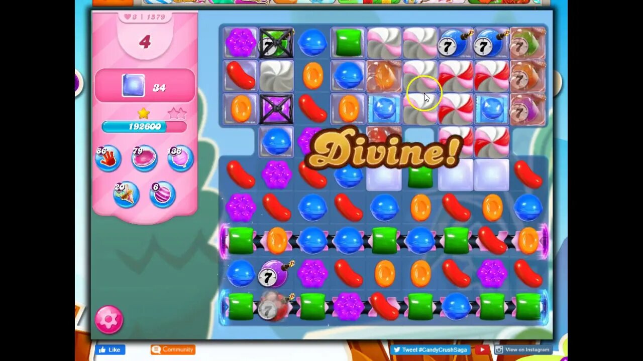 Candy Crush Level 1579 Talkthrough, 28 Moves 0 Boosters